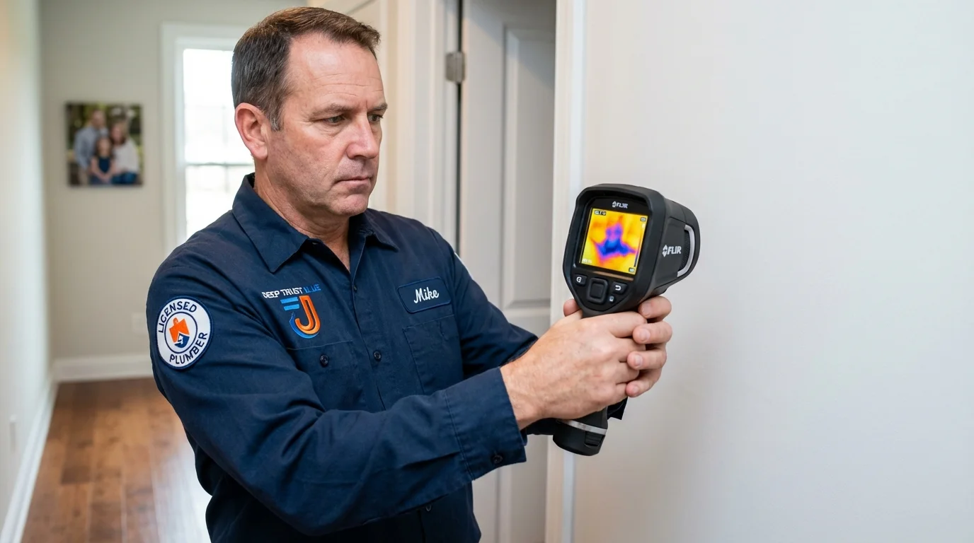 Thermal imaging leak detection by Johns Plumbing LLC in Hallettsville